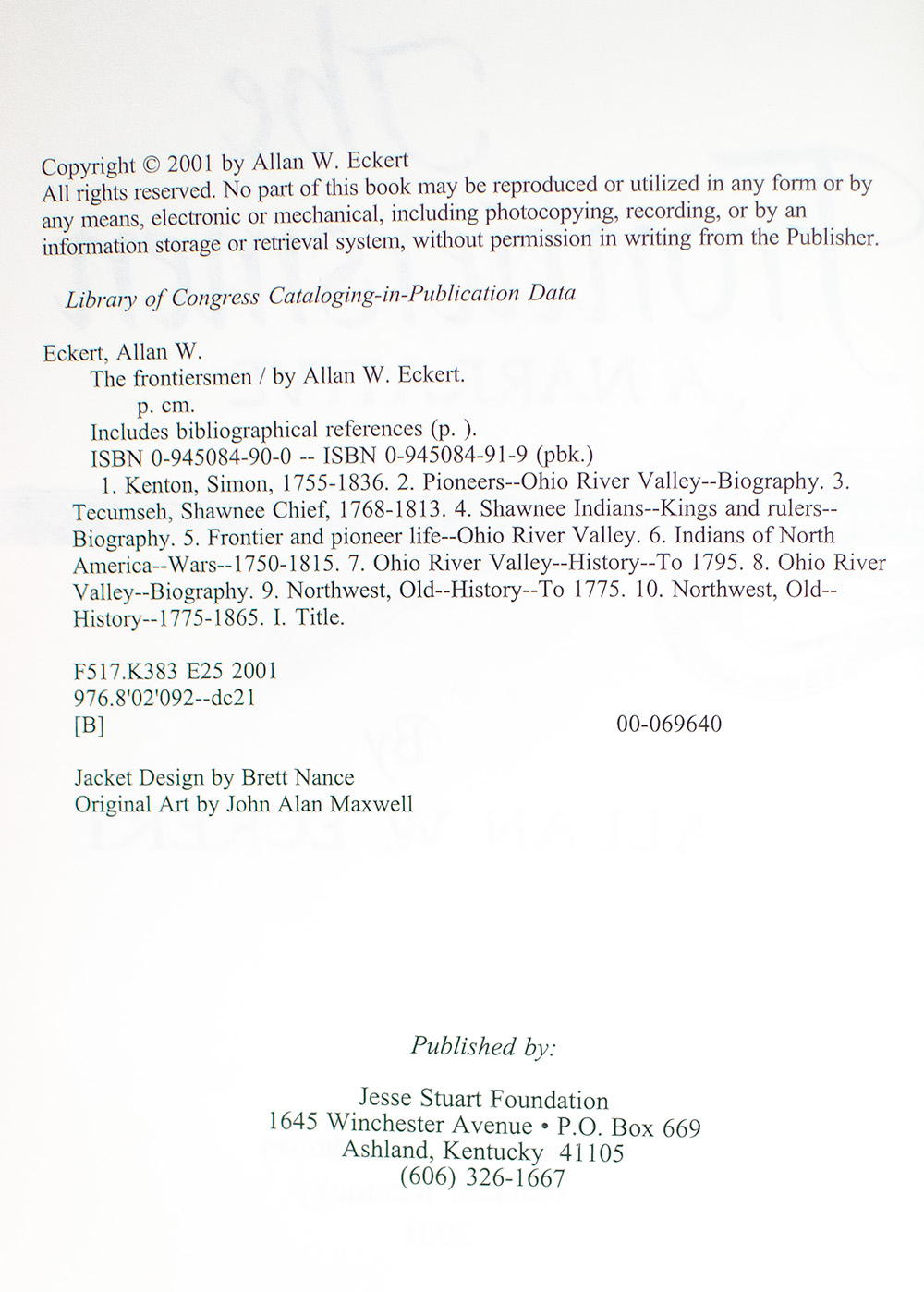 The Frontiersmen: A Narrative.