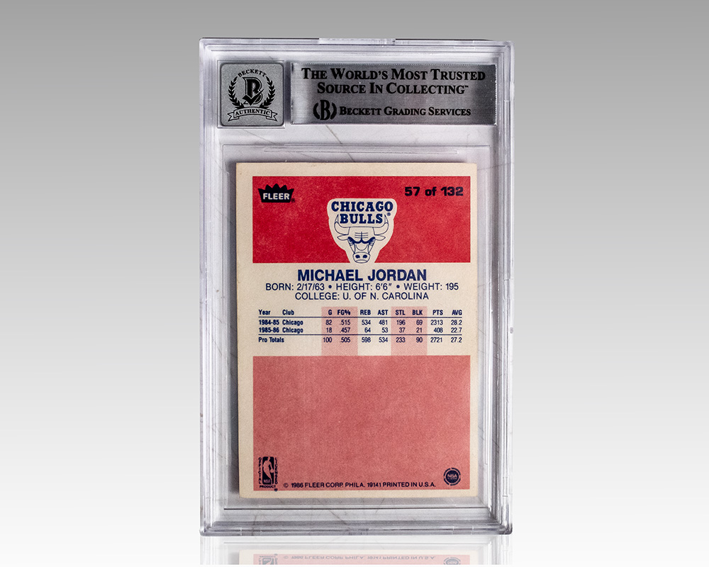 Michael Jordan Signed 1986-87 Fleer Rookie Card.