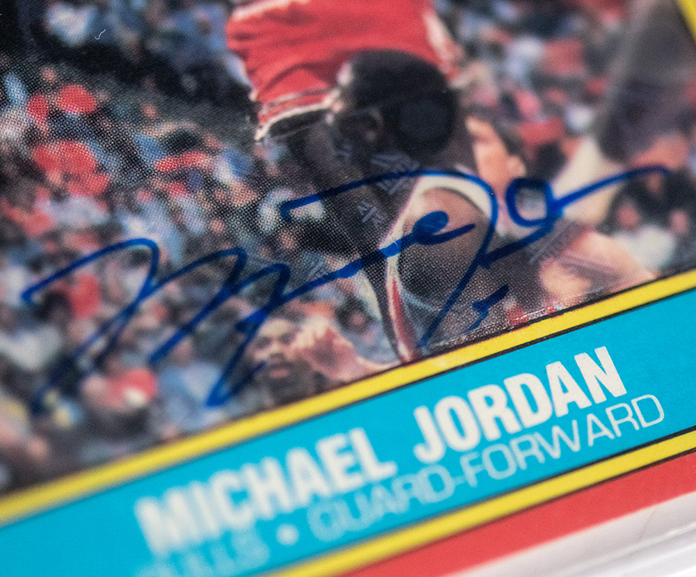 Michael Jordan Signed 1986-87 Fleer Rookie Card.