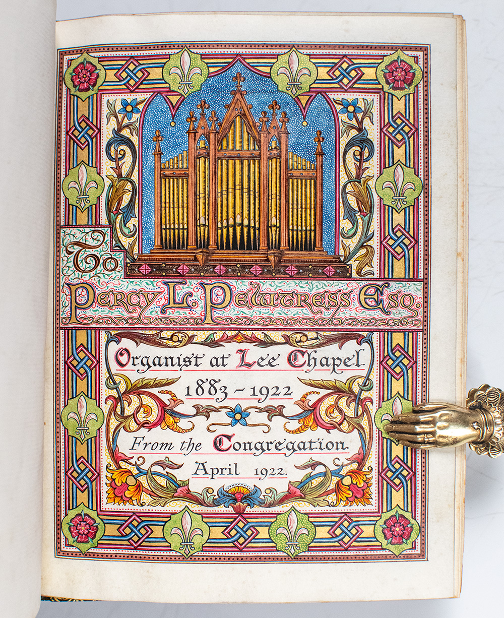 An Address To Percy L. Pewtress Esq. Organist at Lee Chapel 1883 - 1922.