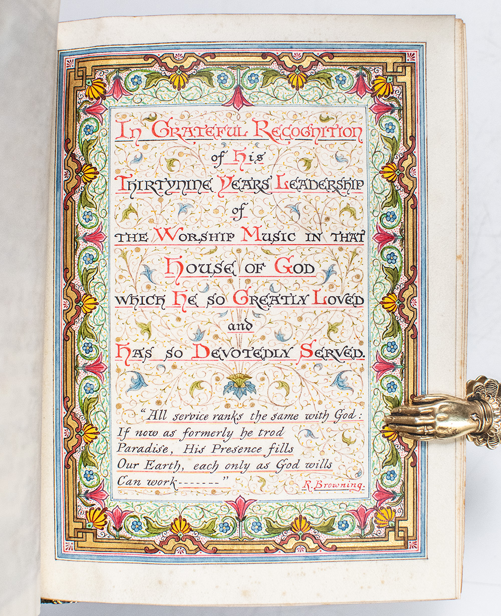 An Address To Percy L. Pewtress Esq. Organist at Lee Chapel 1883 - 1922.