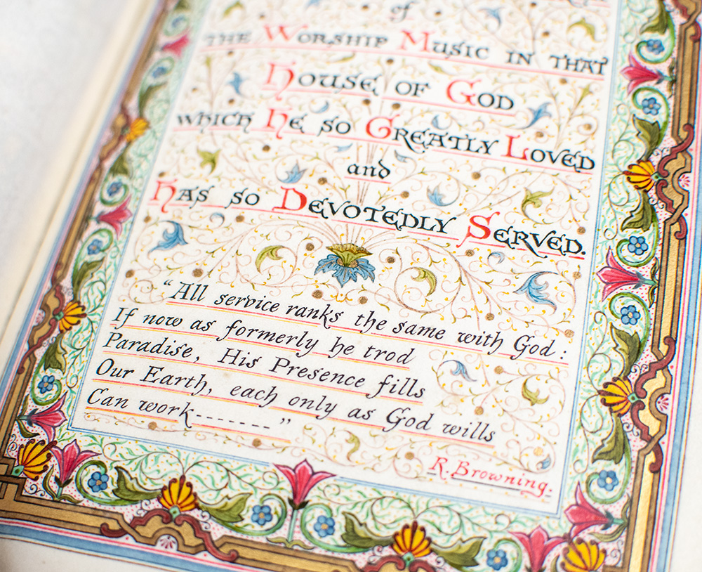 An Address To Percy L. Pewtress Esq. Organist at Lee Chapel 1883 - 1922.