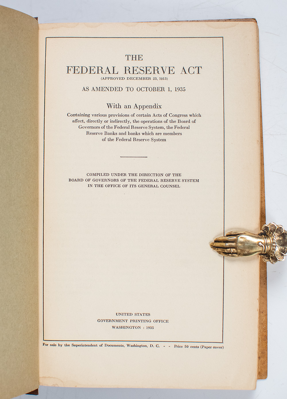 The Federal Reserve Act as Amended to October 1, 1935.