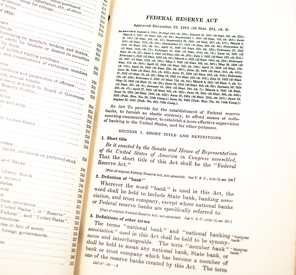 The Federal Reserve Act as Amended to October 1, 1935.