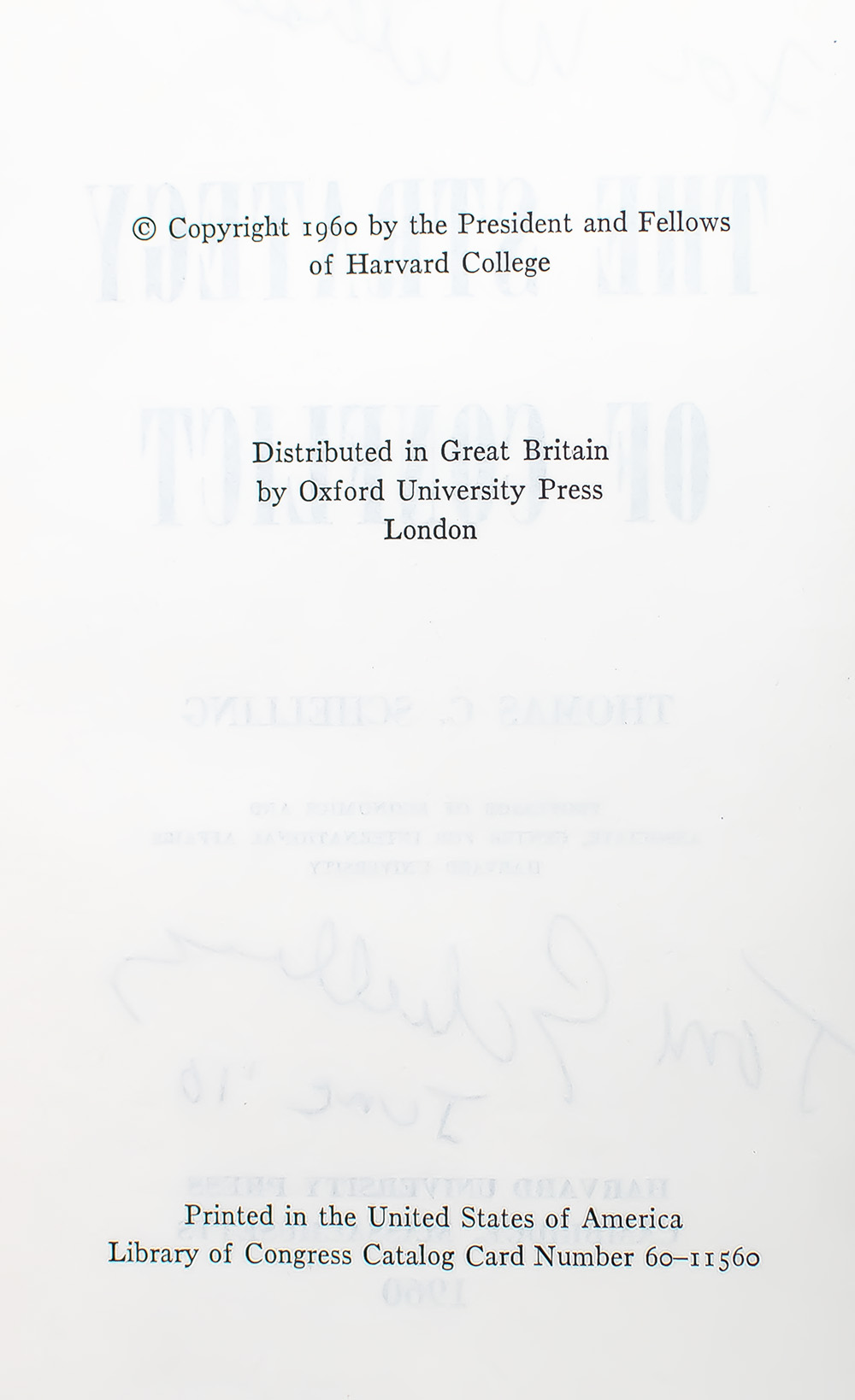 The Strategy of Conflict.