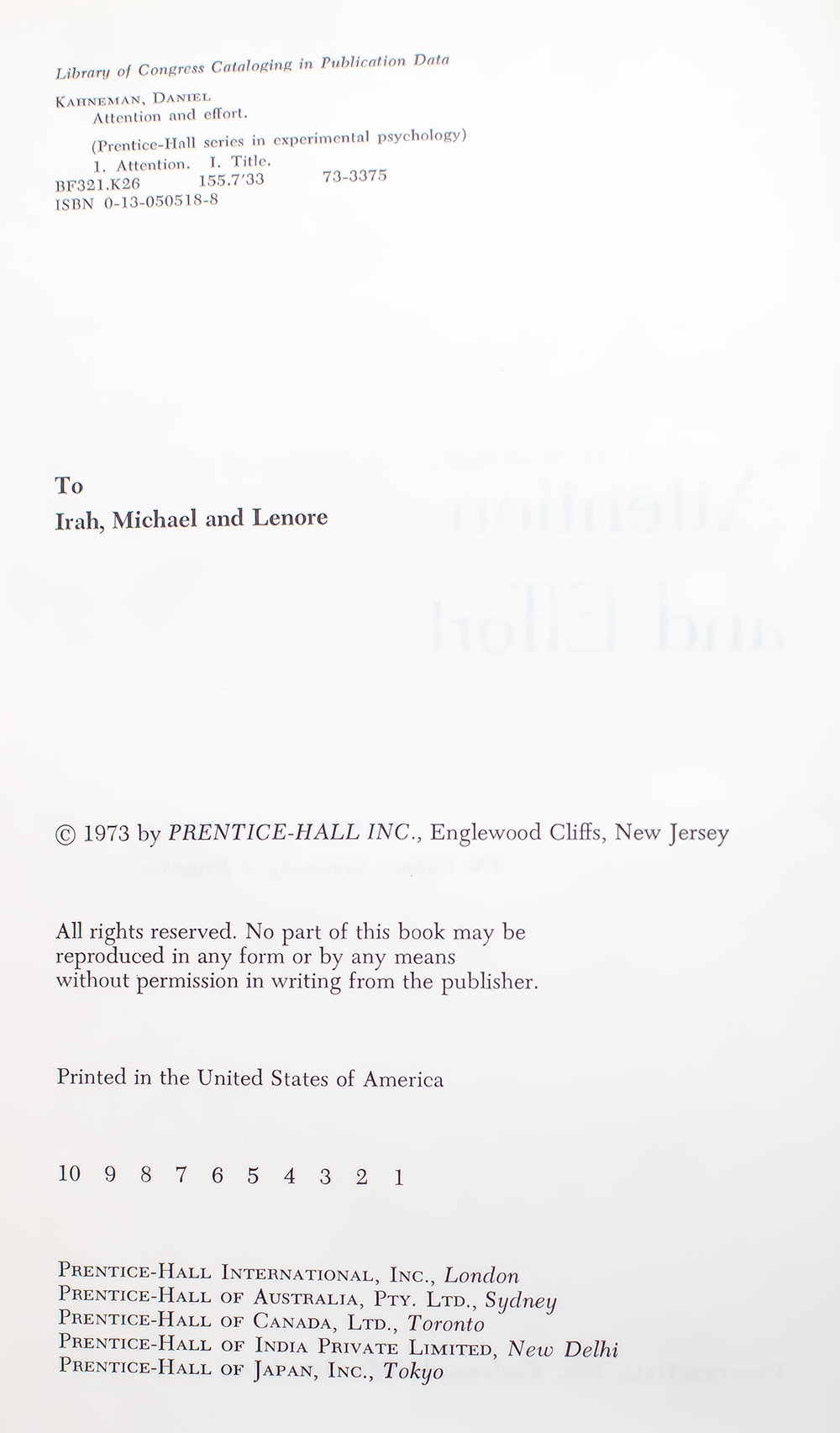 Attention and Effort.