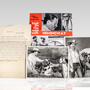 Taylor Williams Typed Letter Recollecting About Ernest Hemingway. [with] Ernest Hemingway Photographs.