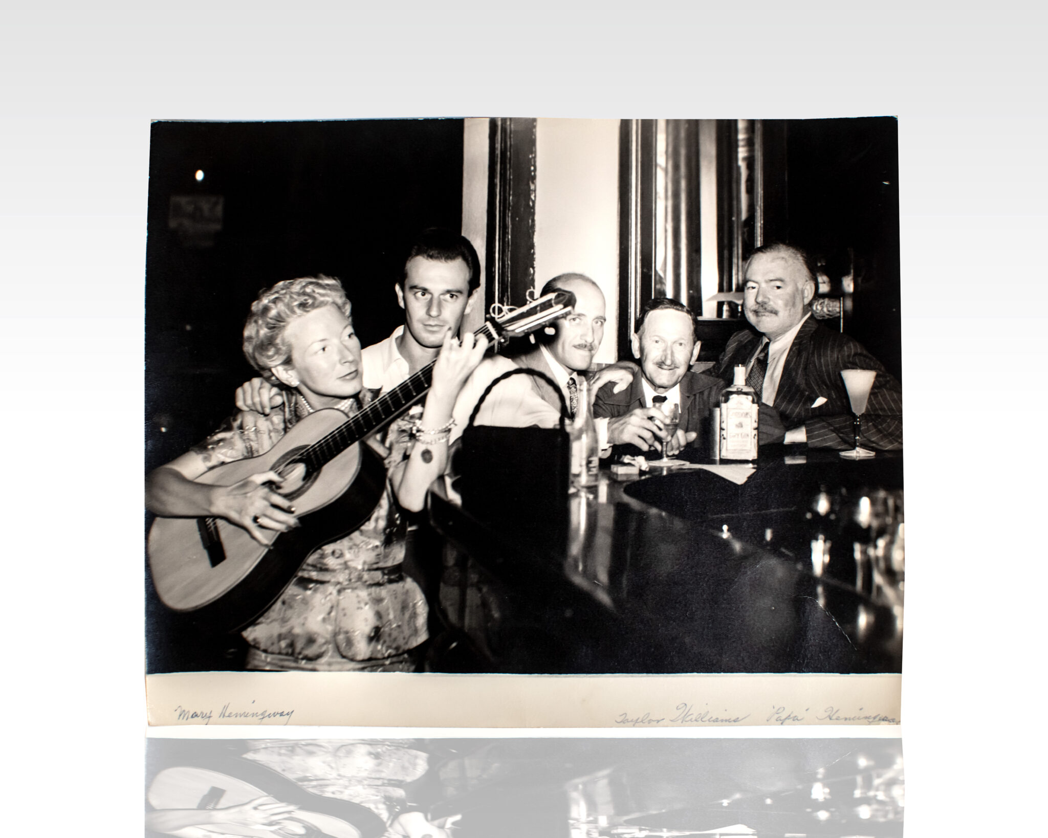 Ernest Hemingway, Mary Hemingway, and Taylor Williams Photograph.