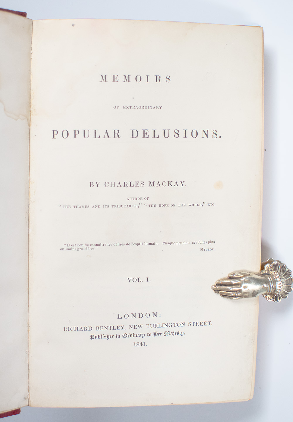 Memoirs of Extraordinary Popular Delusions and the Madness of Crowds.