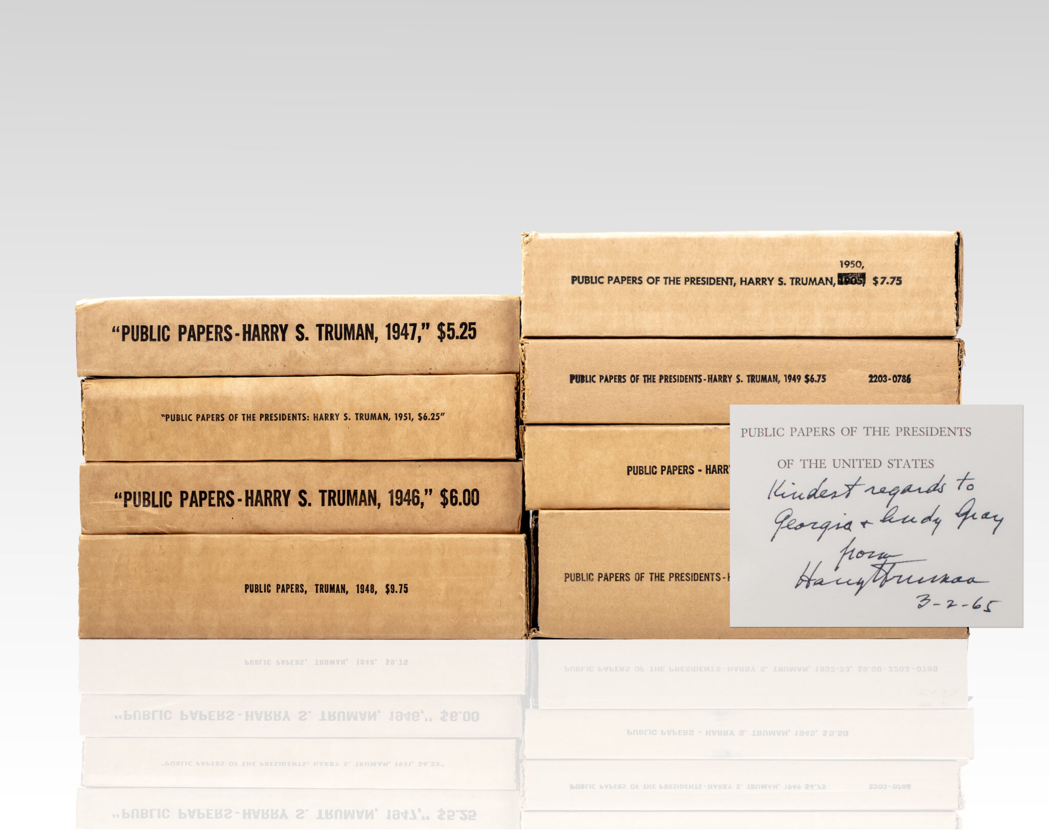 Public Papers of the Presidents of the United States: Harry S. Truman 1945-1953 Volumes I – VIII Containing the Public Messages, Speeches, and Statements of the Presidents.