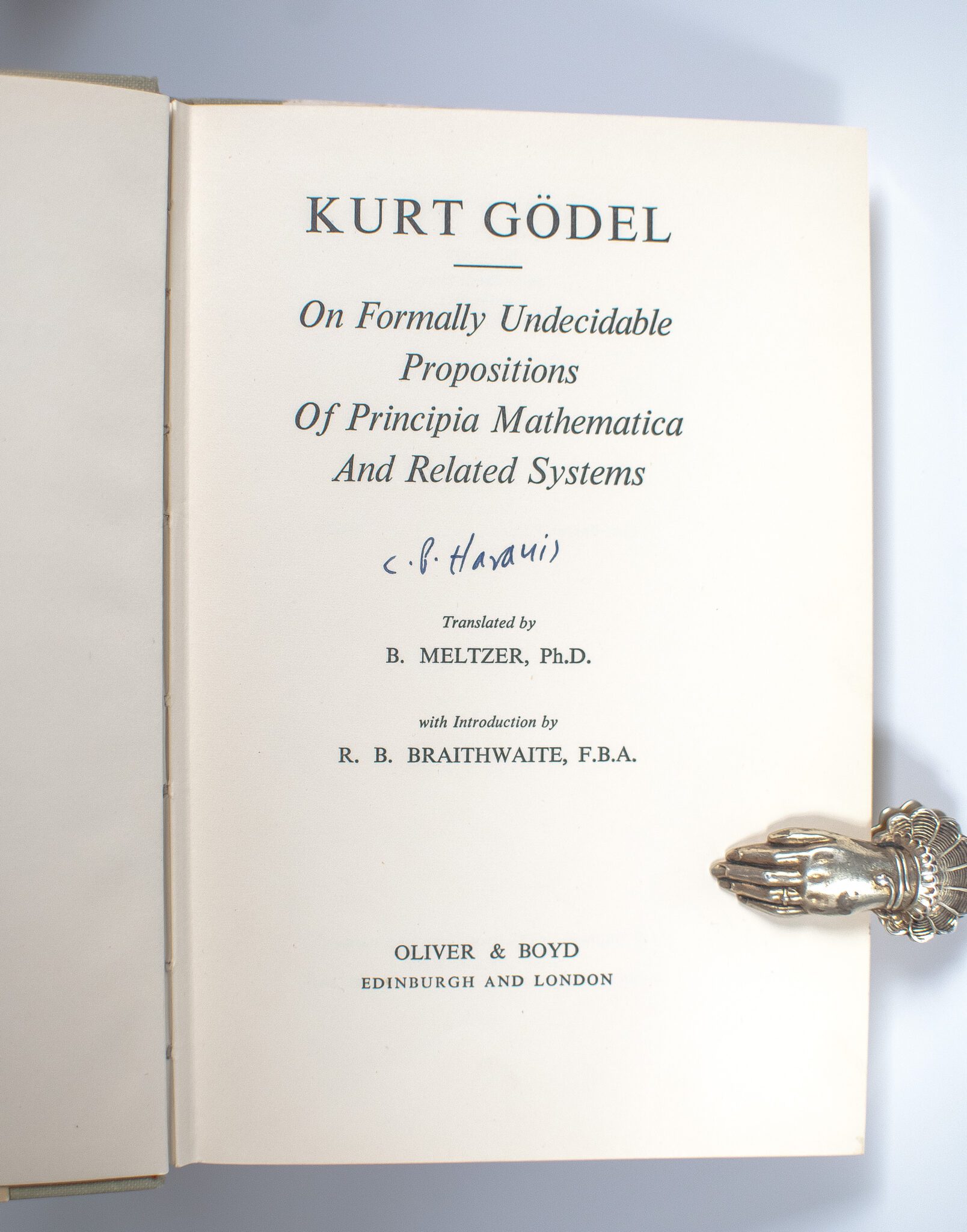 On Formally Undecidable Propositions of Principia Mathematica and Related Systems.