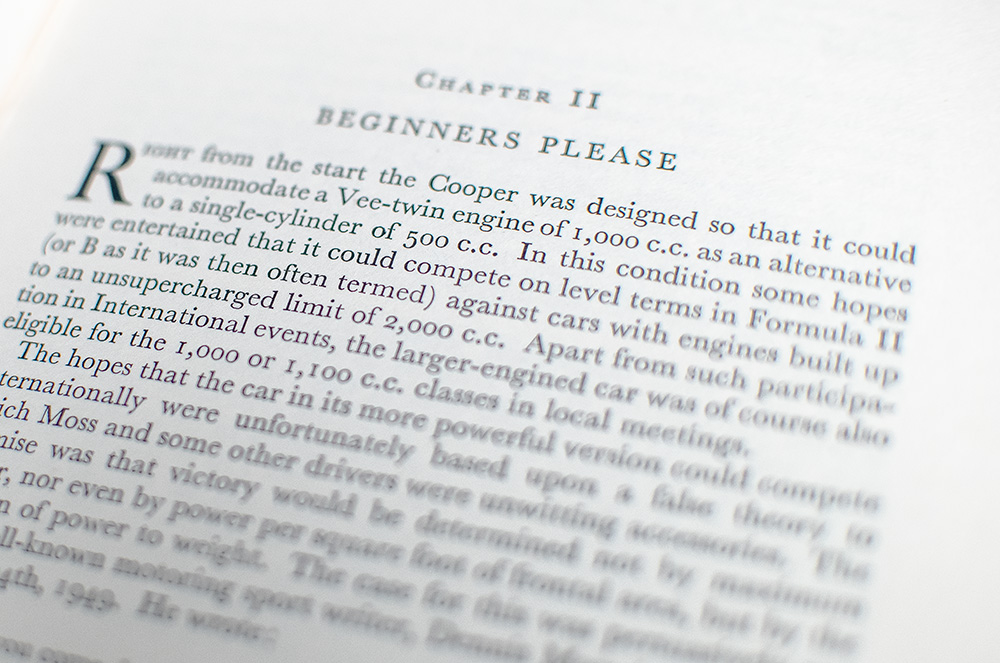 Design and Behaviour of the Racing Car.