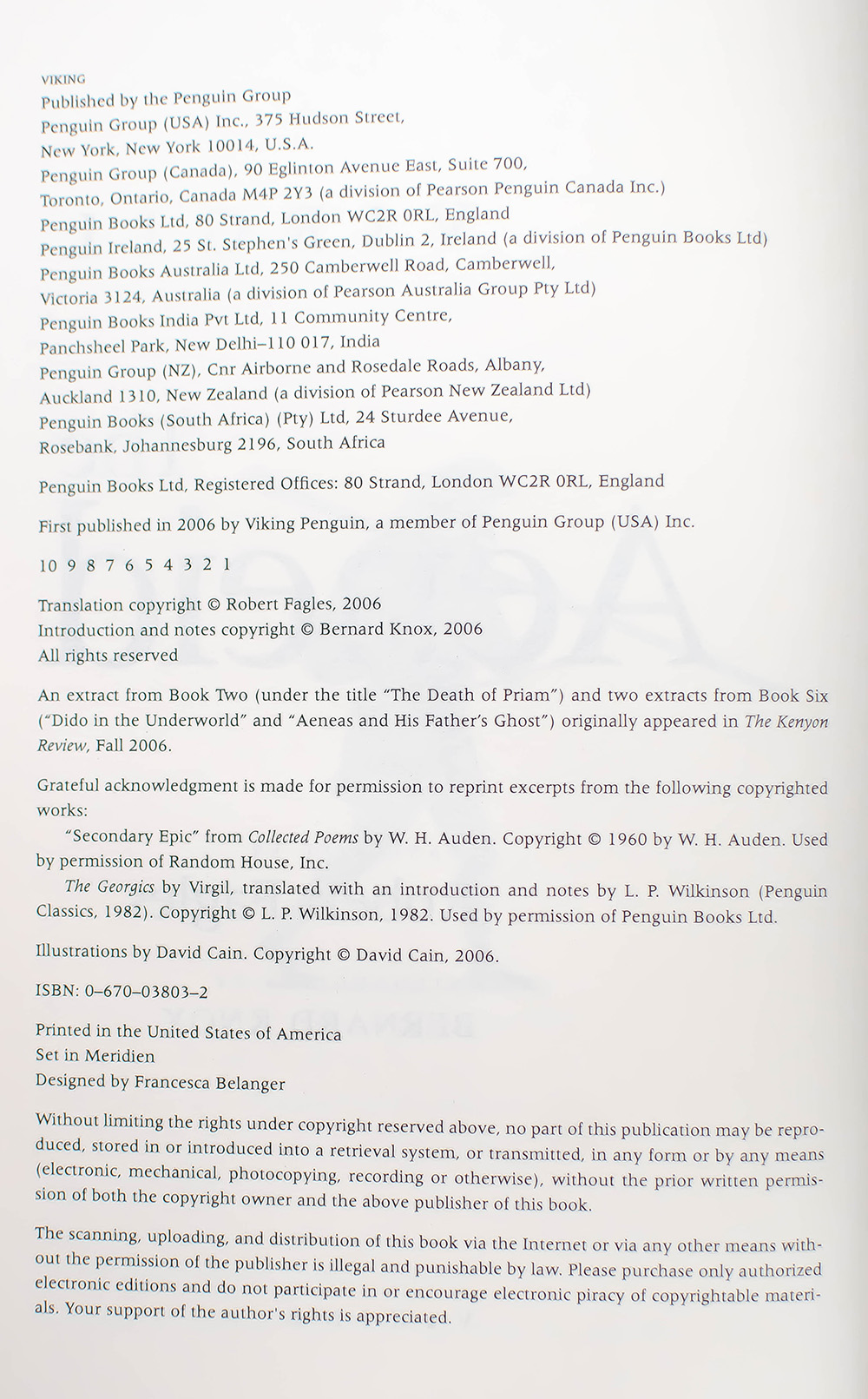 The Aeneid of Virgil.