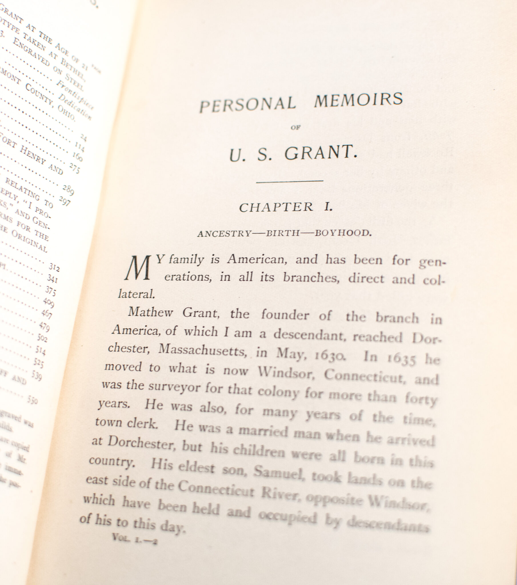 Personal Memoirs of U.S. Grant.