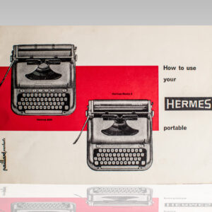 Jack Kerouac's Personally Owned Hermes 3000 Typewriter Manual and Repair Slip.