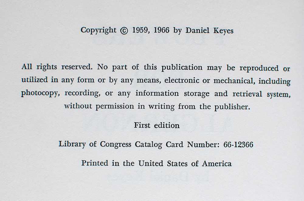 Flowers for Algernon.