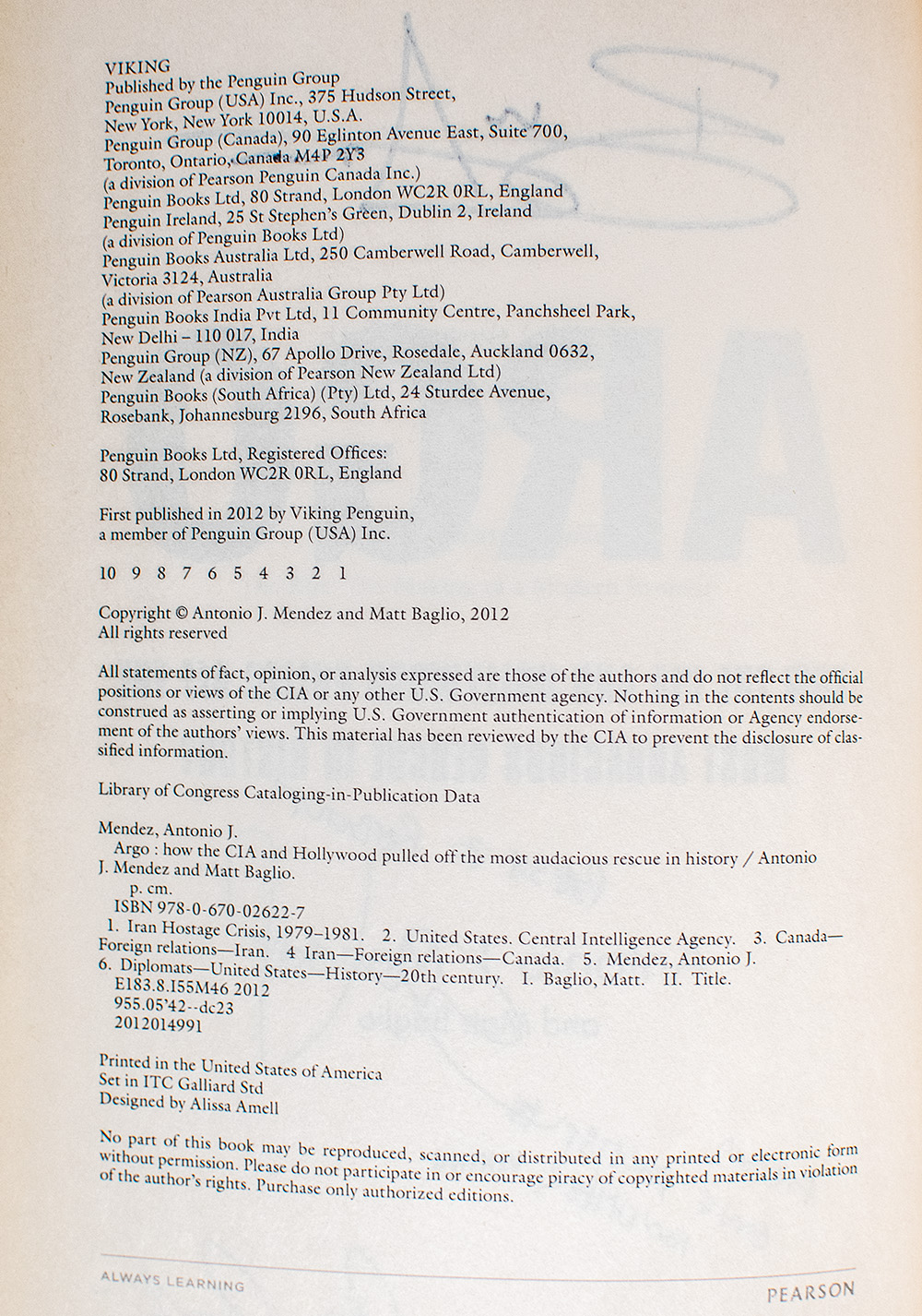 Argo: How The CIA And Hollywood Pulled Off The Most Audacious Rescue in History.