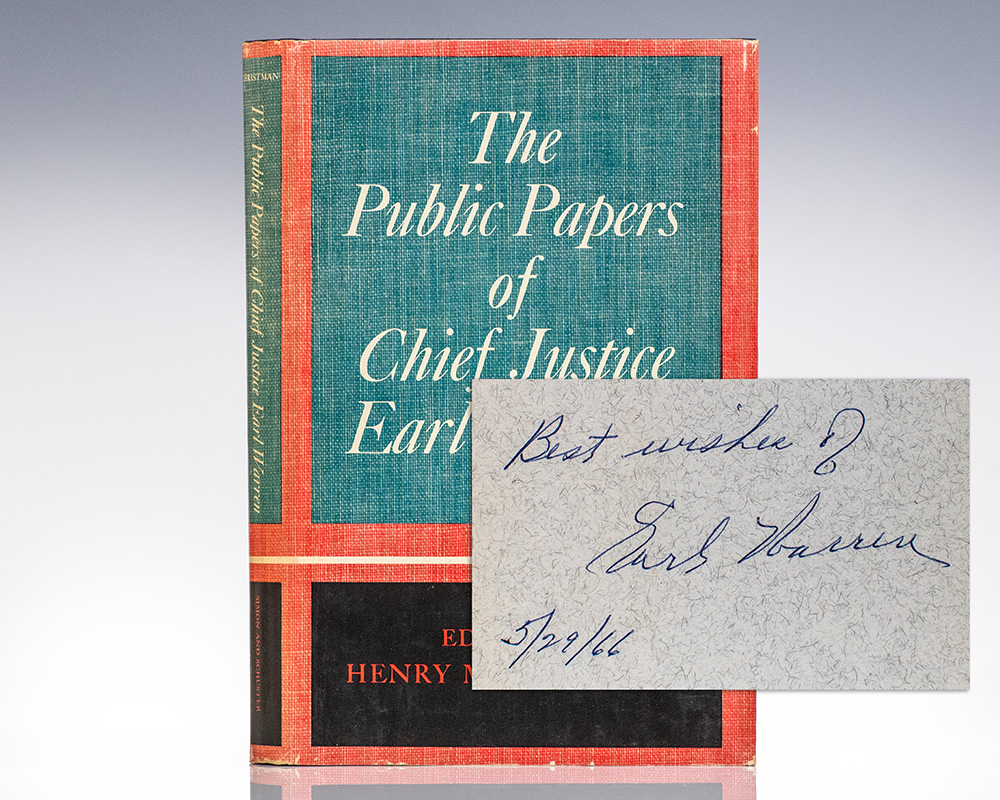The Public Papers of Chief Justice Earl Warren.