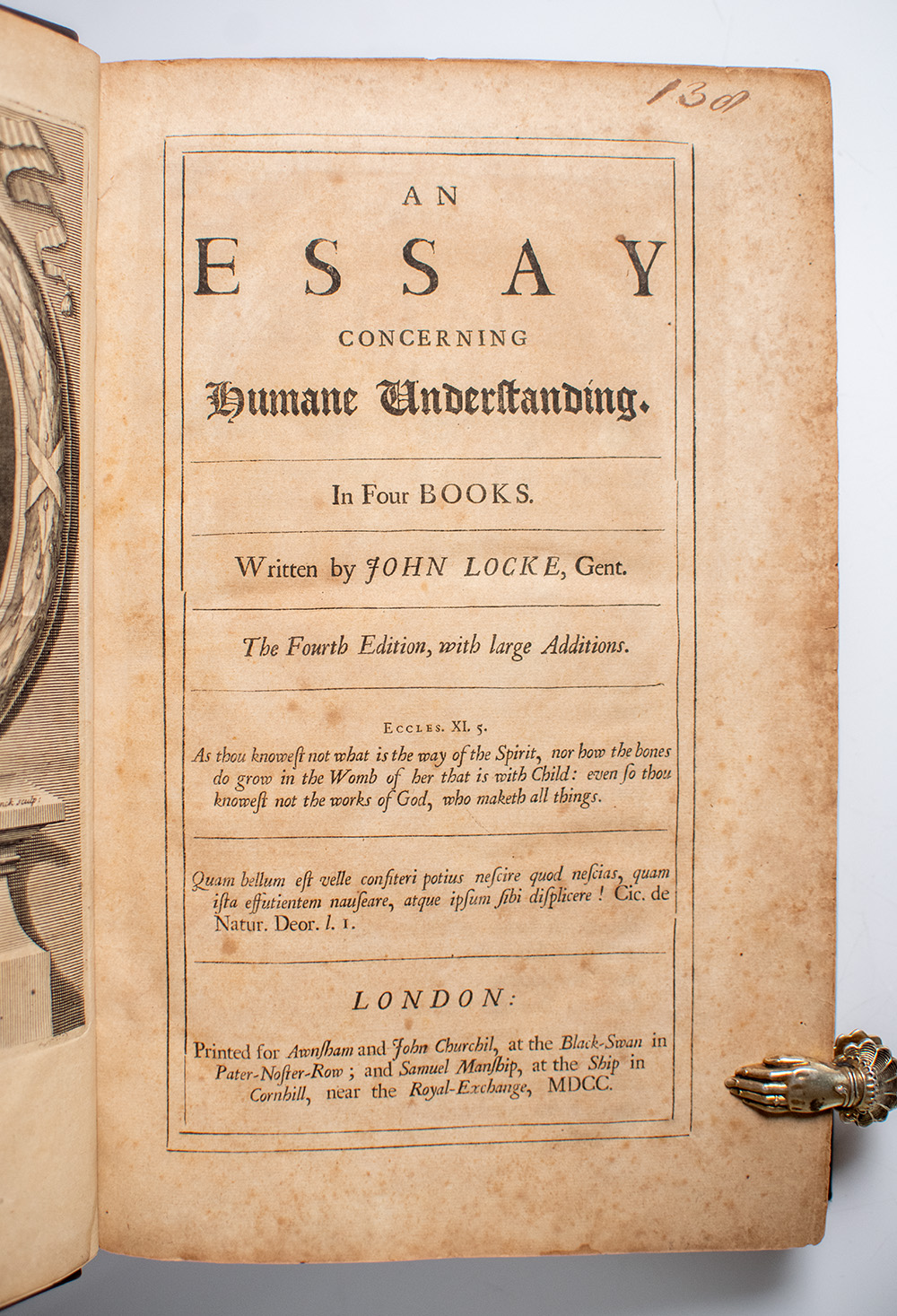 An Essay Concerning Humane Understanding: In Four Books.