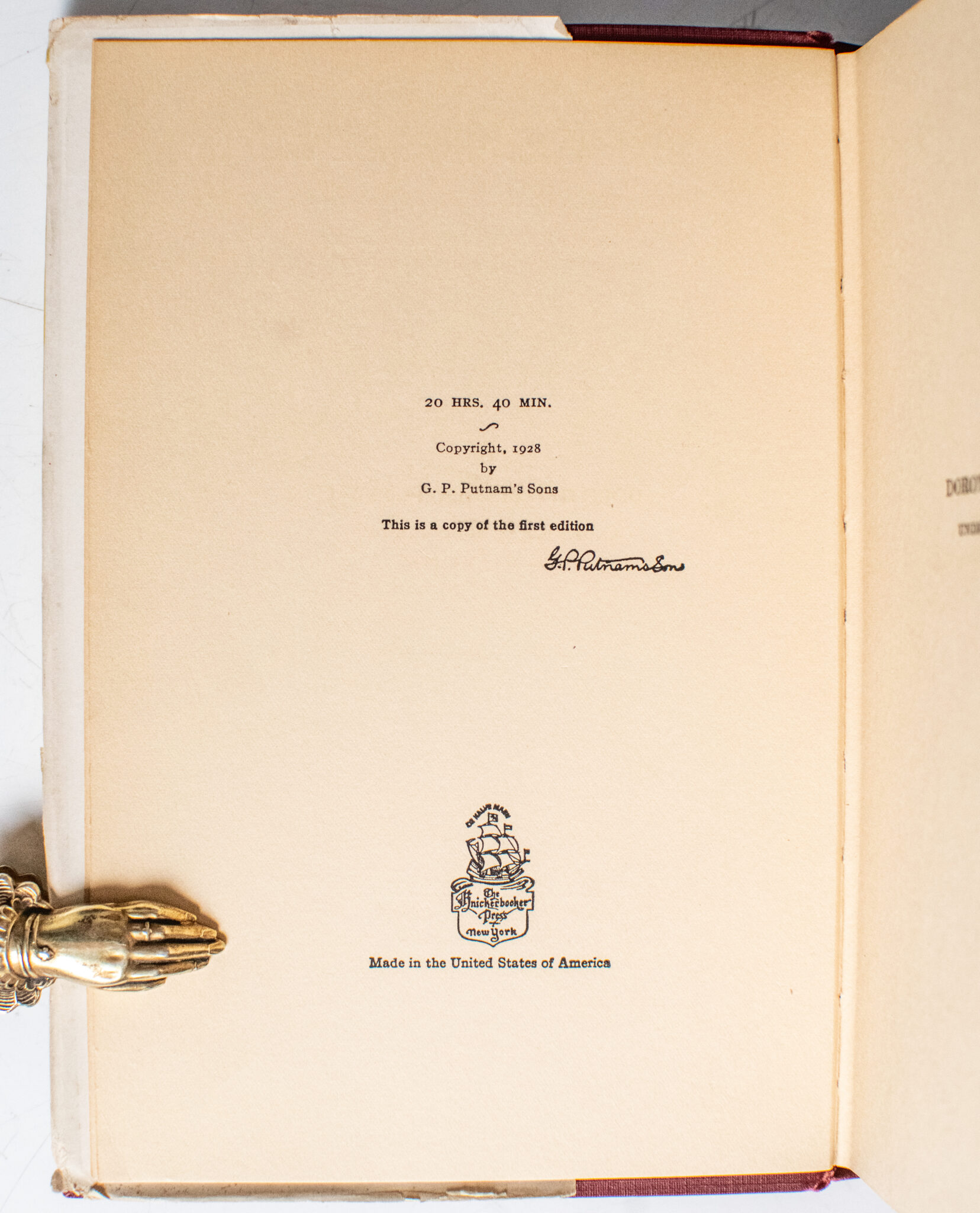 20 Hrs. and 40 Min. Our Flight in the Friendship. The American Girl, First Across the Atlantic by Air, Tells Her Story.