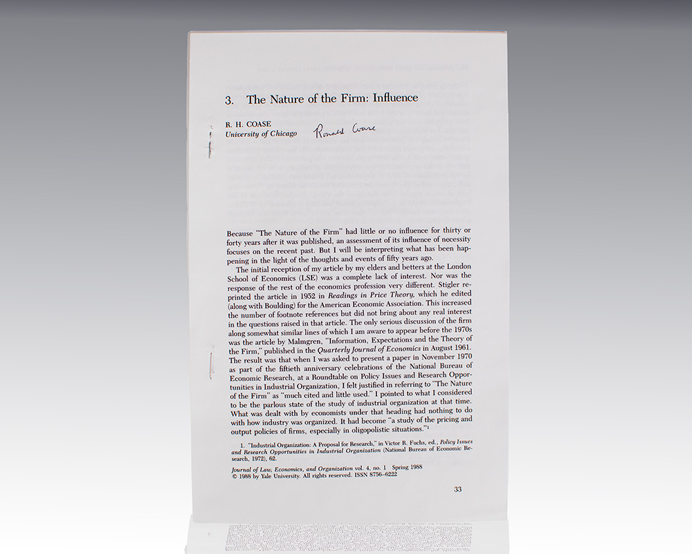 The Nature of the Firm: Influence