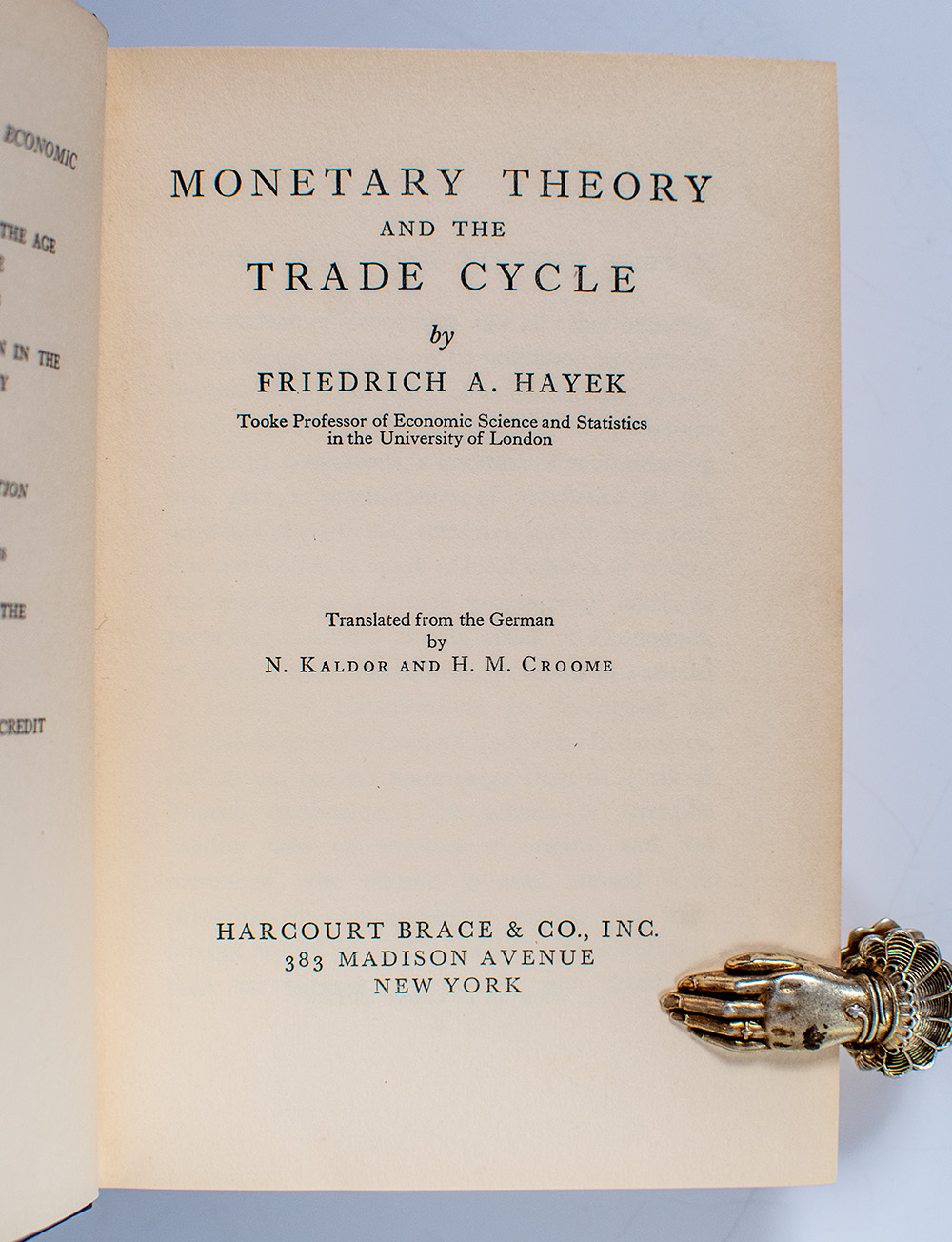 Monetary Theory and the Trade Cycle.