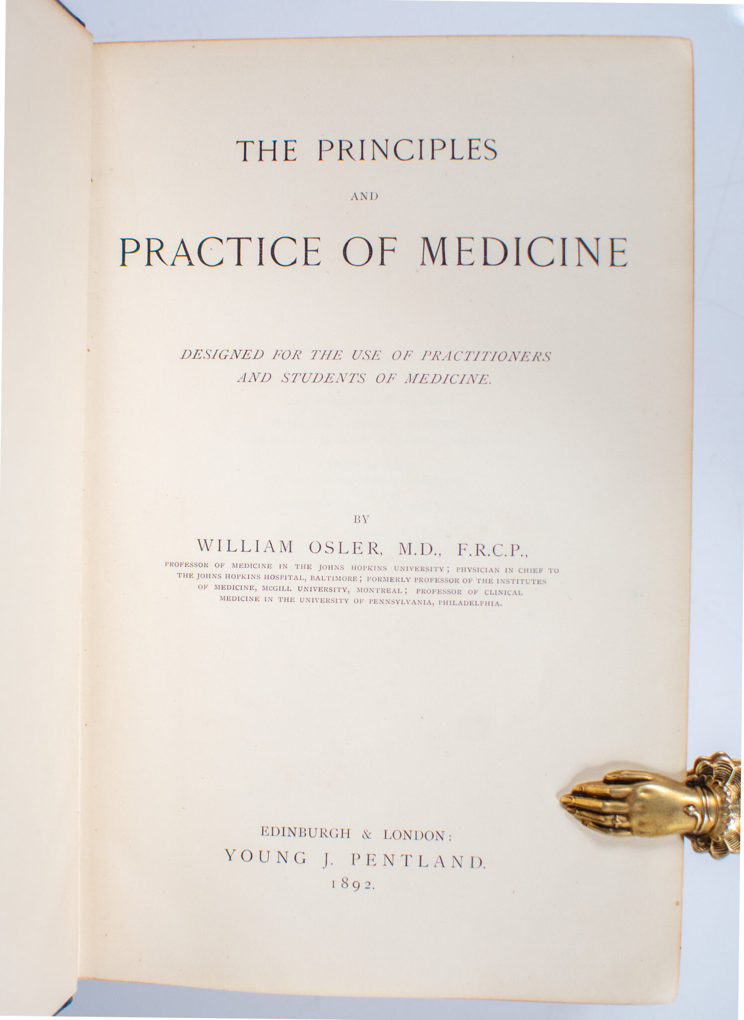 The Principles and Practice of Medicine.