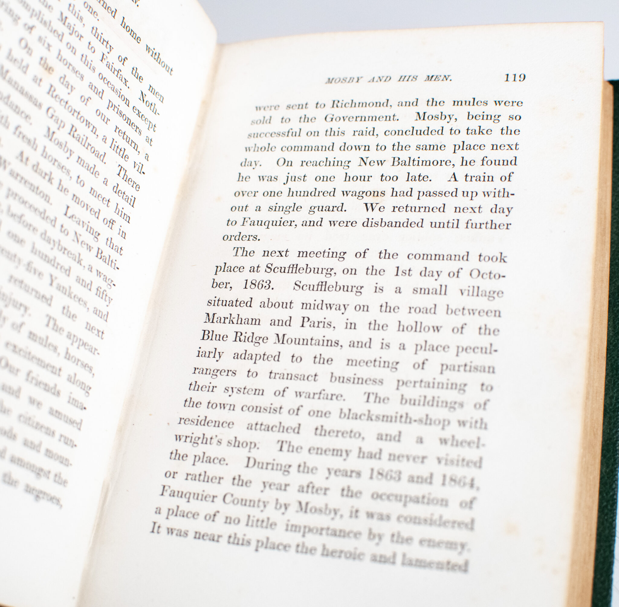 Mosby and His Men: A Record of the Adventures of That Renowned Partisan Ranger, John S. Mosby.