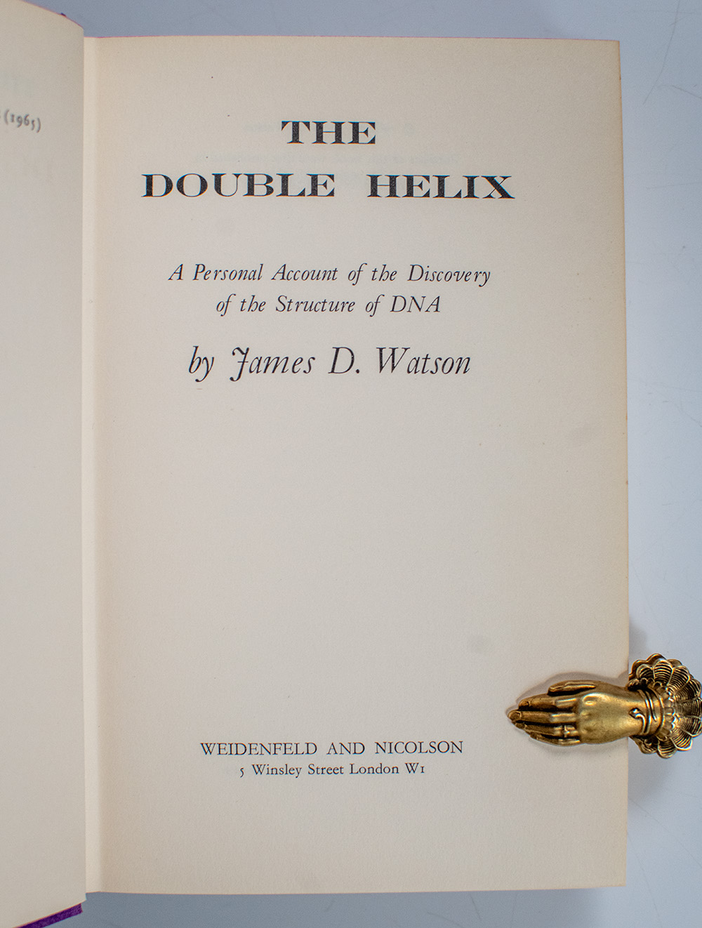 The Double Helix: A Personal Account of the Discovery of the Structure of DNA.