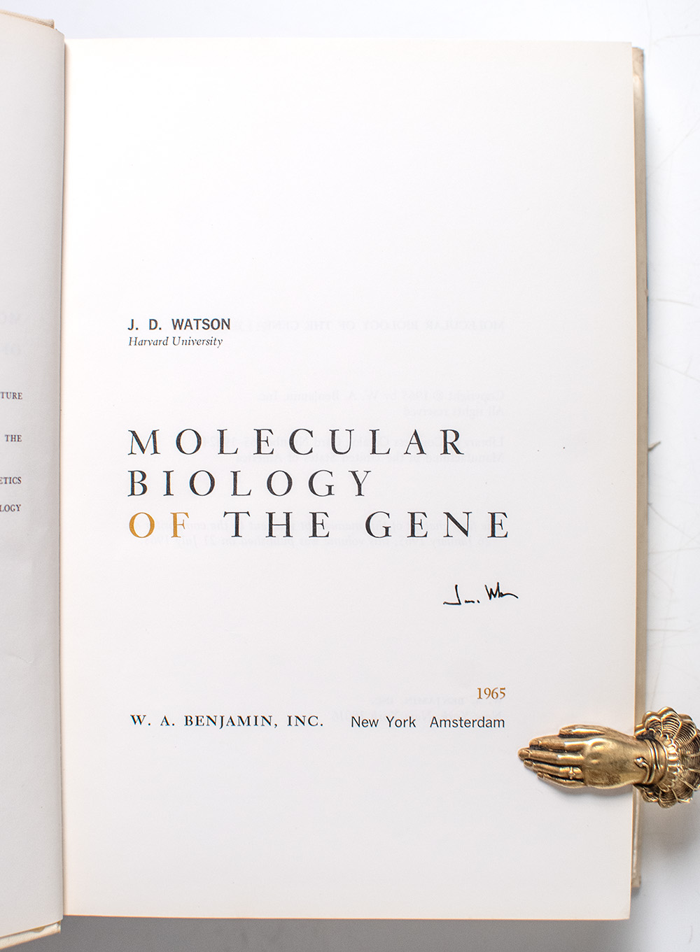 Molecular Biology of the Gene.
