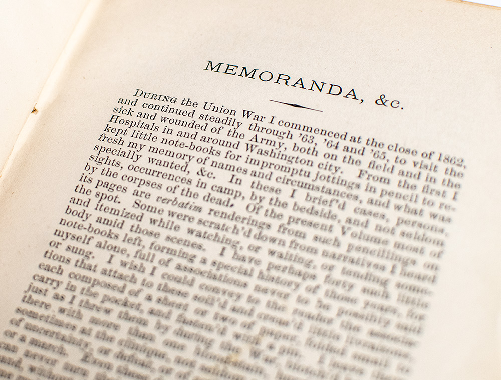 Memoranda During the War.