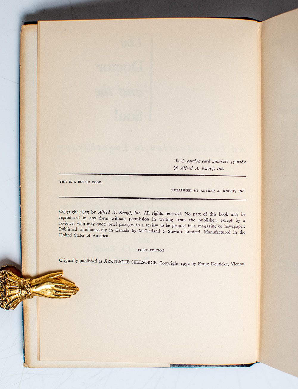 The Doctor and the Soul: An Introduction to Logotherapy.