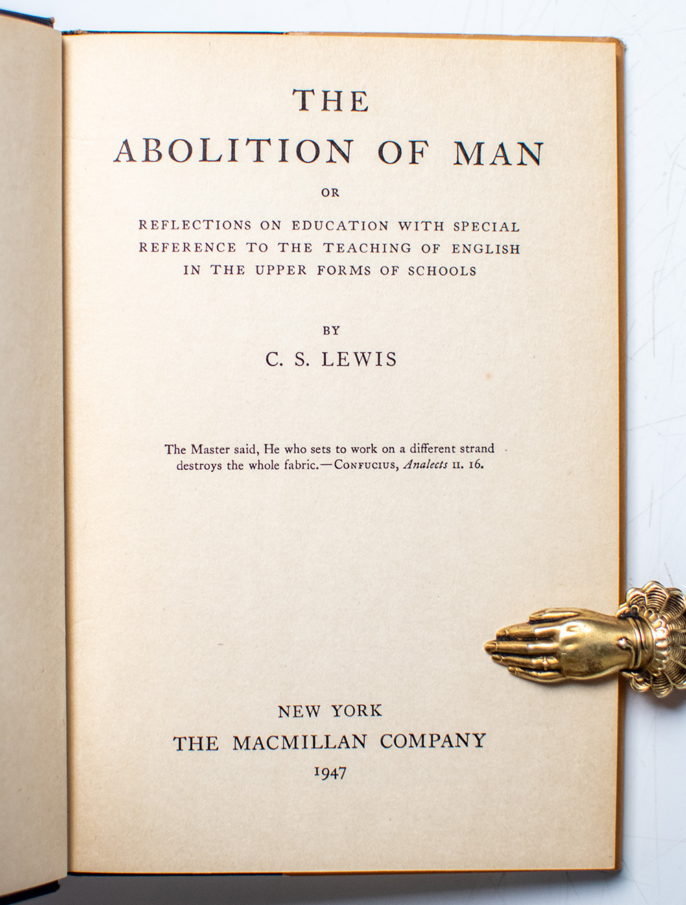 The Abolition of Man.