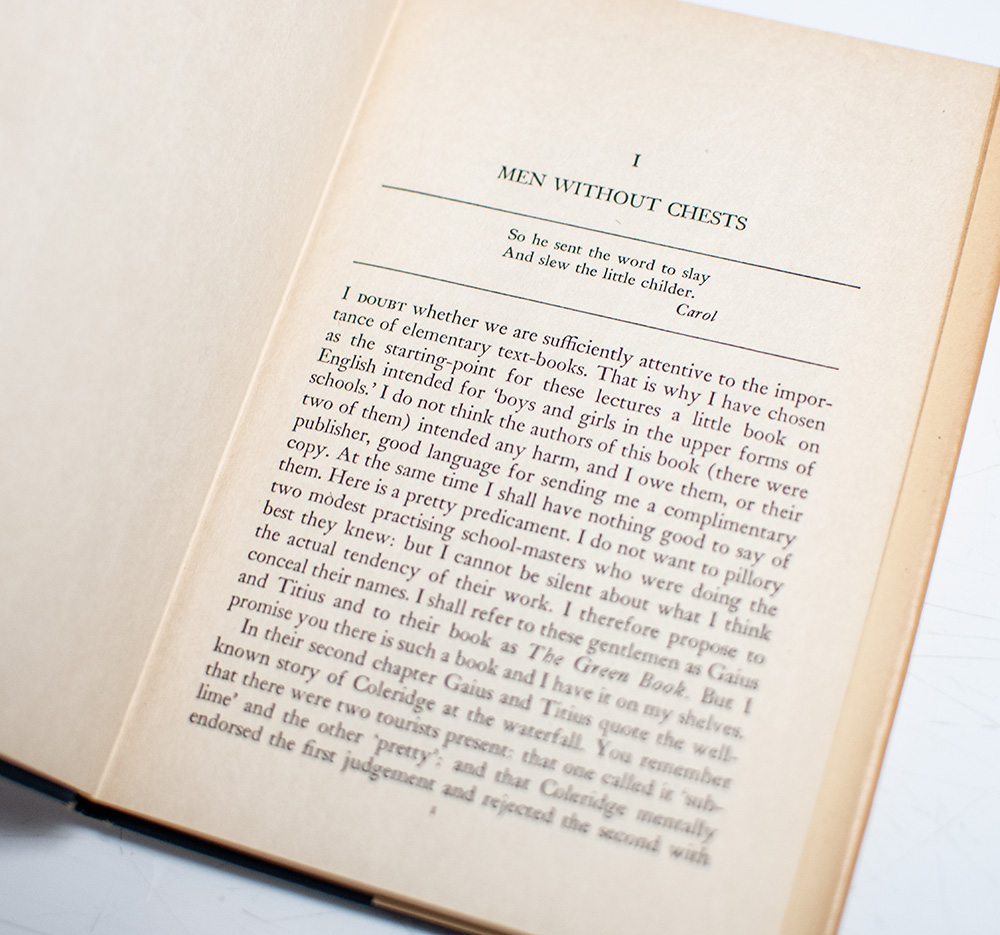 The Abolition of Man.