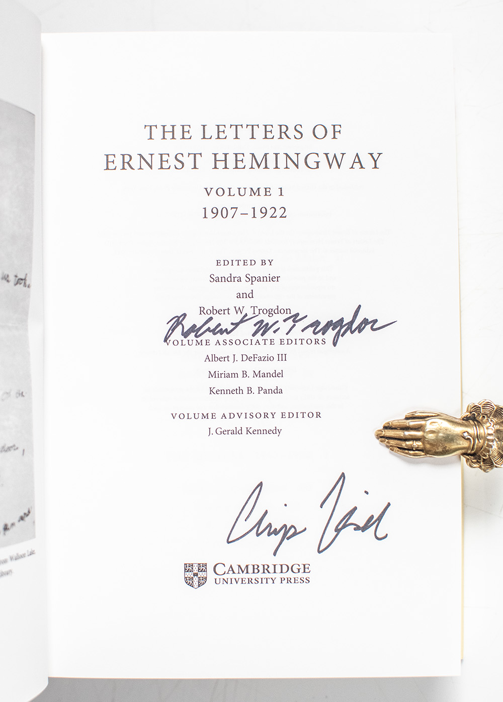 The Letters of Ernest Hemingway 1907-1922.
