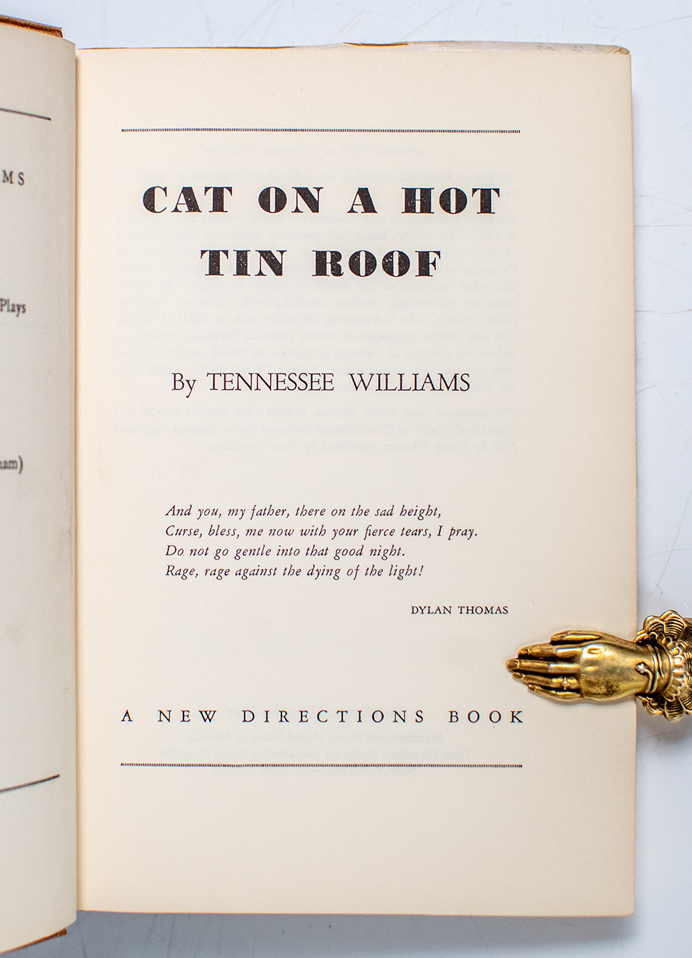 Cat On A Hot Tin Roof.