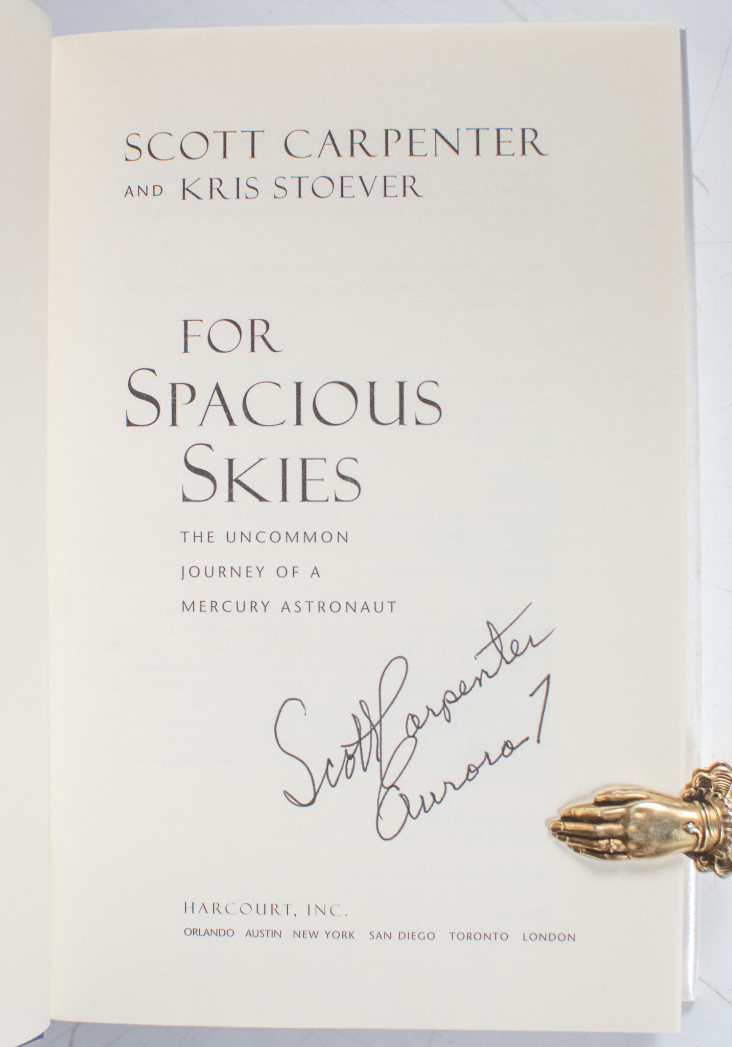 For Spacious Skies: The Uncommon Journey of a Mercury Astronaut.