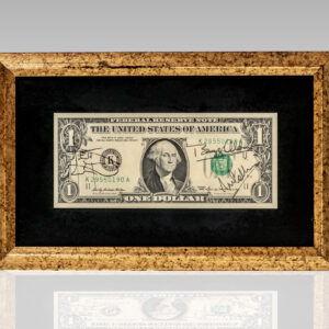 Neil Armstrong, Buzz Aldrin, and Michael Collins Signed Dollar Bill.