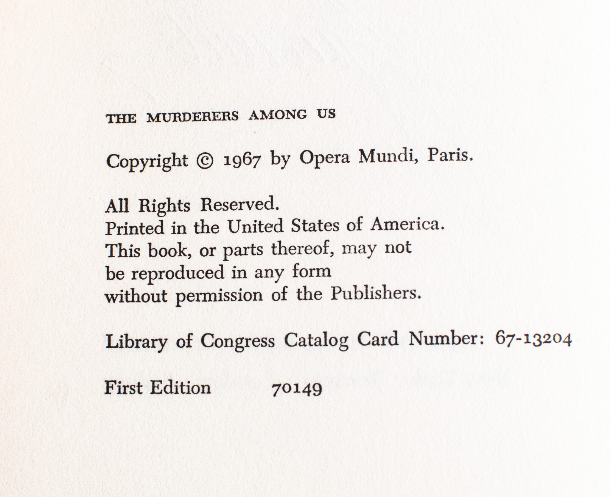 Murderers Among Us: The Wiesenthal Memoirs.