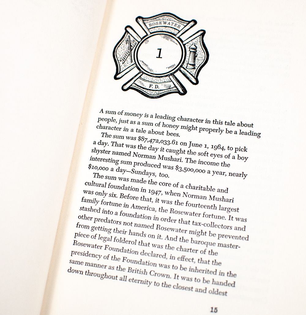 God Bless You, Mr. Rosewater or Pearls Before Swine.