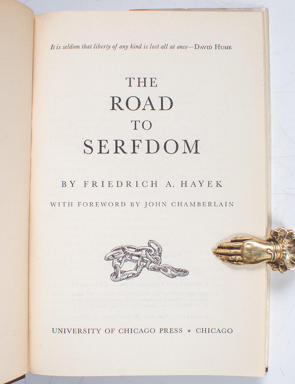 The Road to Serfdom.