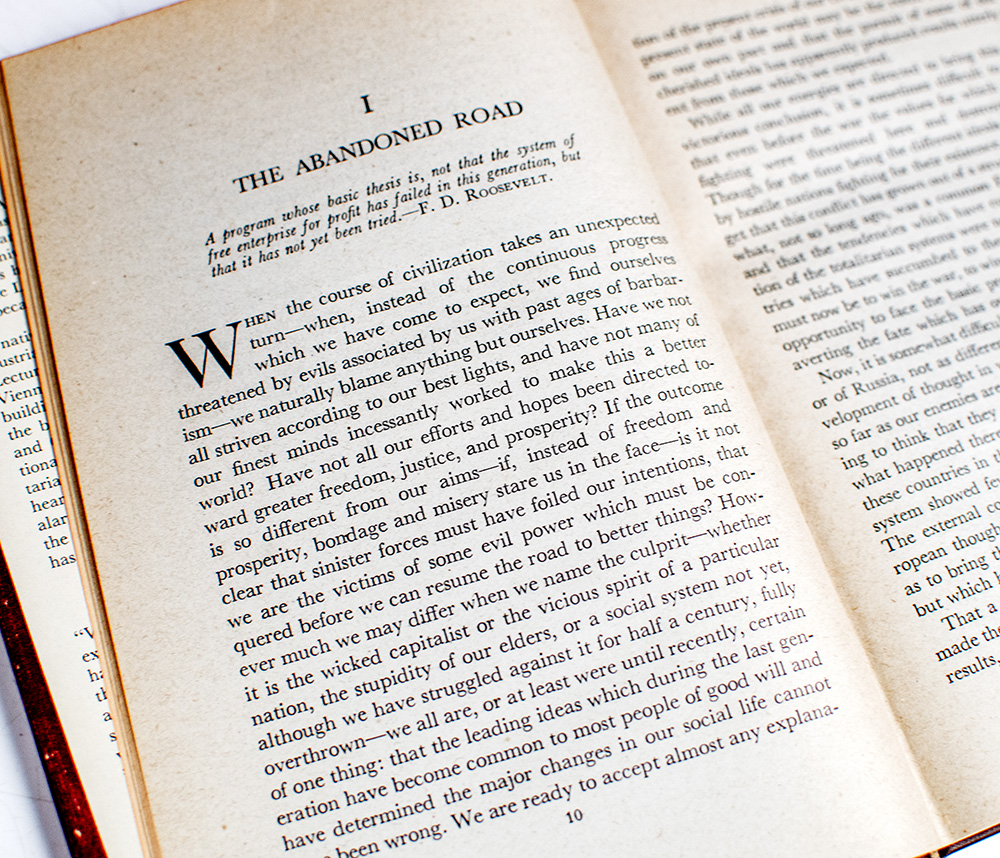 The Road to Serfdom.