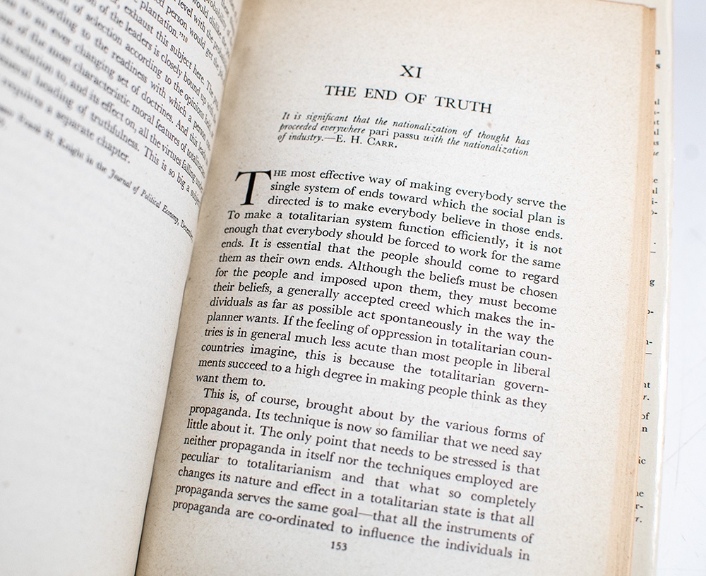 The Road to Serfdom.