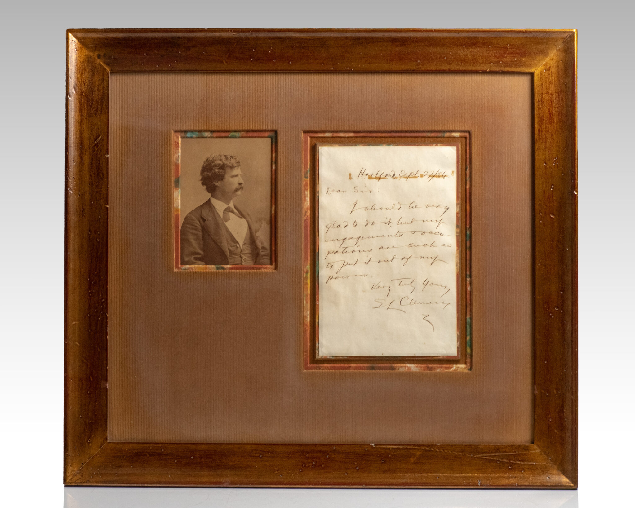 Mark Twain Autographed Letter Signed.
