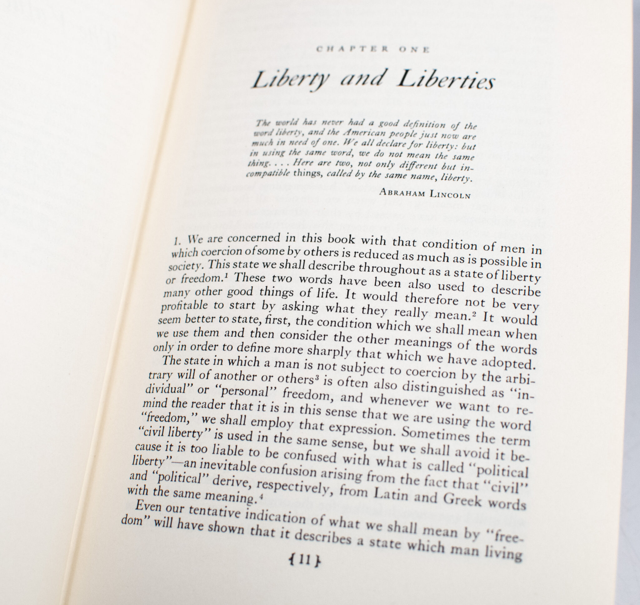 The Constitution of Liberty.