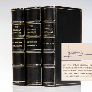 The American Language: Three Volume Set.