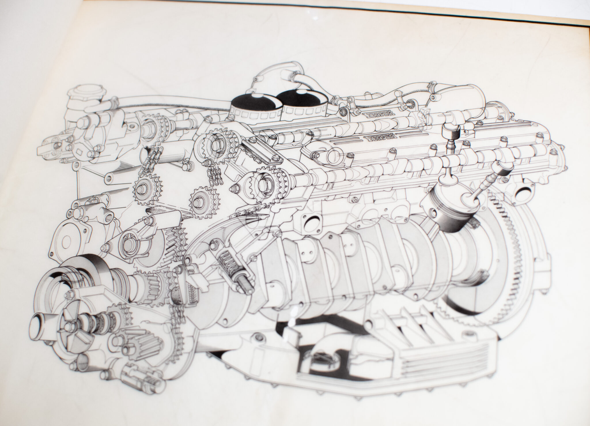 Original Drawings of The Ferrari Turbo 208.