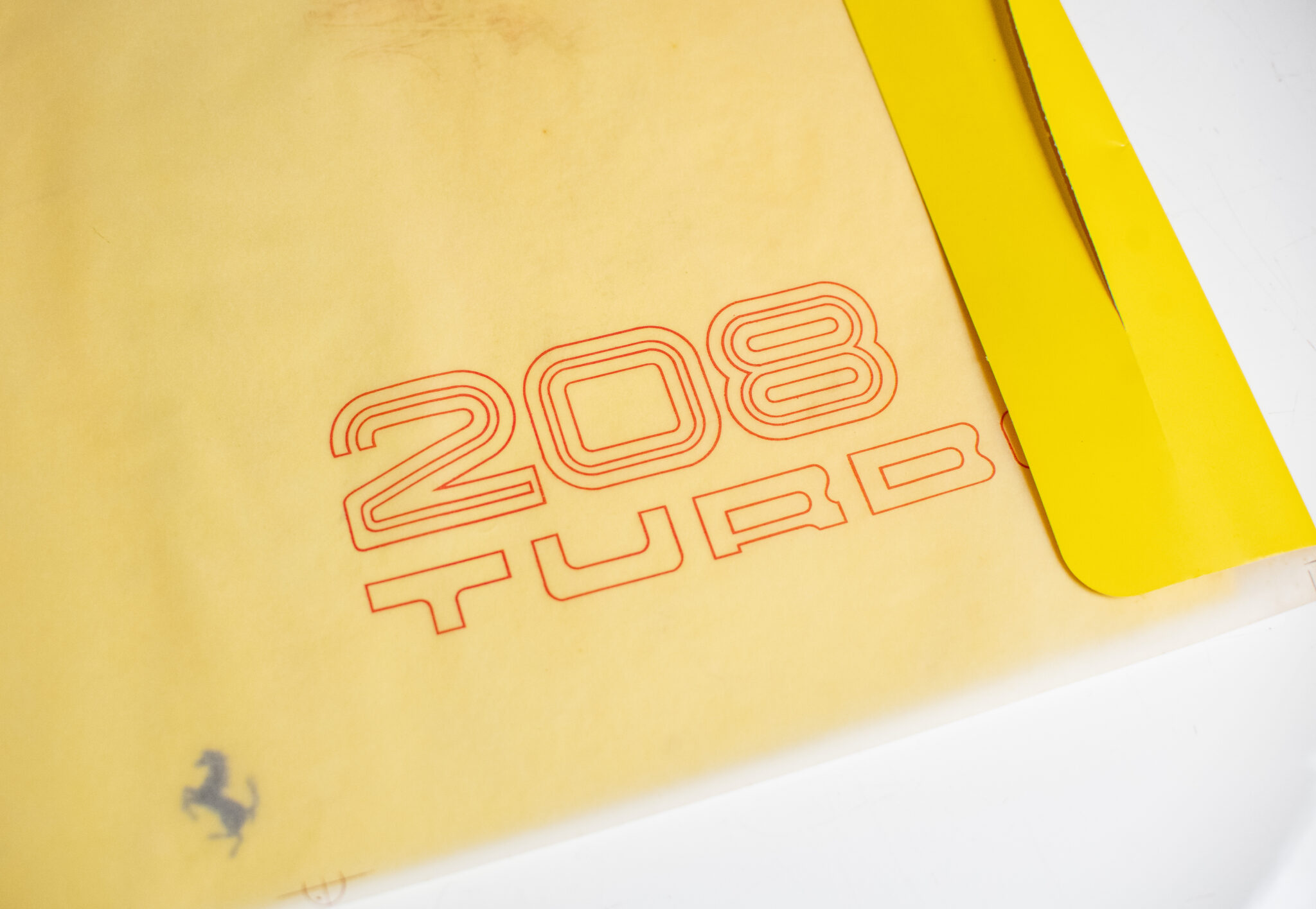 Original Drawings of The Ferrari Turbo 208.