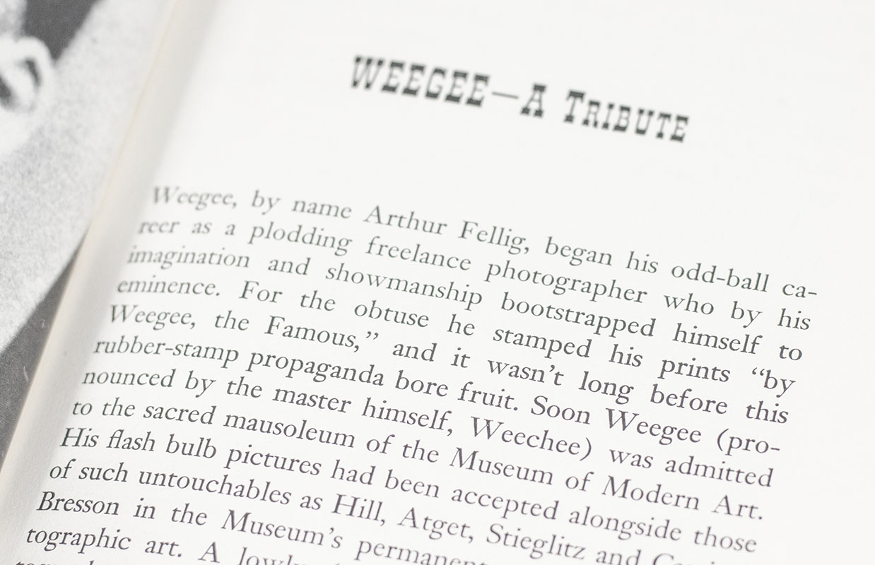 Weegee by Weegee: An Autobiography.