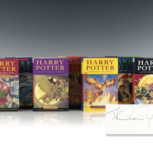 Harry Potter Series. Harry Potter and the Philosopher's Stone, Chamber of Secrets, Prisoner of Azkaban, Goblet of Fire, Order of the Phoenix, The Half-Blood Prince, and The Deathly Hallows.